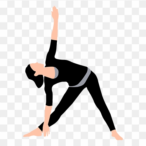 Trikonasana clipart vector png image